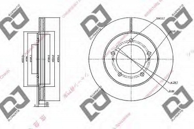 DJ PARTS bd1075 -  Тормозной диск